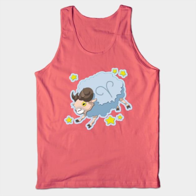 Aries Zodiac Sign Tank Top by August